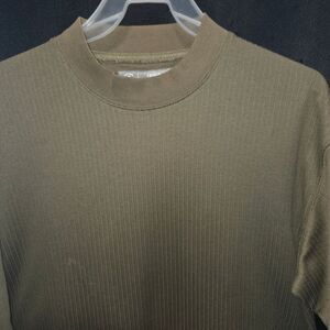 Cutter & Buck M DryTec Performance Mock Neck Pullover Olive Green Golf